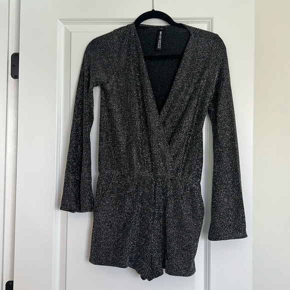 Glittery Romper with Pockets - Picture 1 of 2
